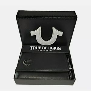 True Religion Sway Trifold Genuine Leather Wallet